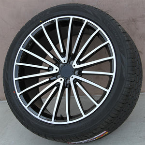 Mercedes Benz Wheels 2054 20x8.5/20x9.5 5x112 Gloss Black Machined fit E CL CLK SLK S SL Class 300 350 400 450 550