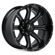 Hartes Metal Wheels Strike Black Dark Tint Lacquer Machined Face Milled Dimple