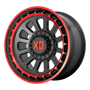 XD Wheels XD856 Omega Satin Black Machined Lip With Red Tint