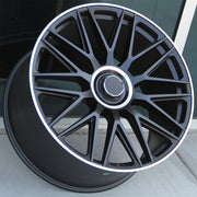 Mercedes Benz Wheels 463 22x9.5/22x11.5 5x112 Black Machined fit ML GL GLE GLS CLASS 450 500 550 43 53 63 AMG