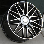 Mercedes Benz Wheels 9141 20x8.5/20x9.5 5x112 Black Machined fit CL S E Class 350 450 500 550 63 AMG