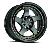 Aodhan Wheels AH01 Gloss Black Gold Rivets