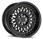 Aodhan Wheels AH05 Gloss Black Gold Rivets