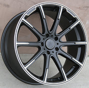 Mercedes Benz Wheels 9996 20x8.5/20x9.5 5x112 Black Machined fit E CL CLK SLK S SL Class 300 350 450 550 Brabus