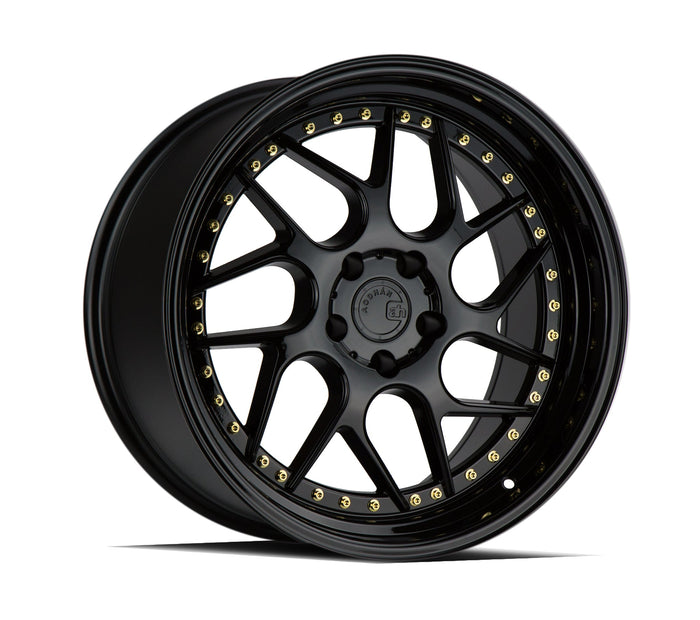Aodhan Wheels DS01 Gloss Black Gold Rivets