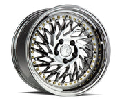 Aodhan Wheels DS03 Driver Side Vacuum Chrome Gold Rivets