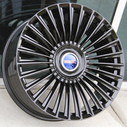 GMC Wheels FF02 22x10 6x139.7 Gloss Black fit Sierra 1500 Yukon with Floating Caps