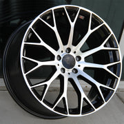 Mercedes Benz Wheels M020 19x8.5/19x9.5 5x112 Black Machined fit C E CL CLK SLK S Class 280 300 350 450 550