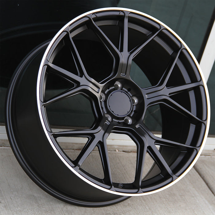 Mercedes Benz Wheels MB10 19x8.5/19x9.5 5x112 Black Machined fit E CL CLK SLK S SL Class 300 350 450 550