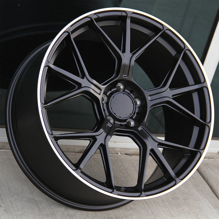 Mercedes Benz Wheels MB10 18x8.0/18x9.0 5x112 Black Machined fit E CL CLK SLK S SL Class 300 350 450 550