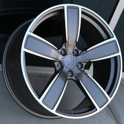 Porsche Wheels P005 22x10/22x11 5x130 Gunmetal Machined fit Cayenne S GTS Turbo