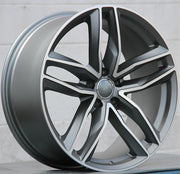 Audi Wheels 1196 20x9 5x112 Gunmetal Machined fit A4 S4 A5 S5 A6 S6 A7 A8 Q3 Q5 TT