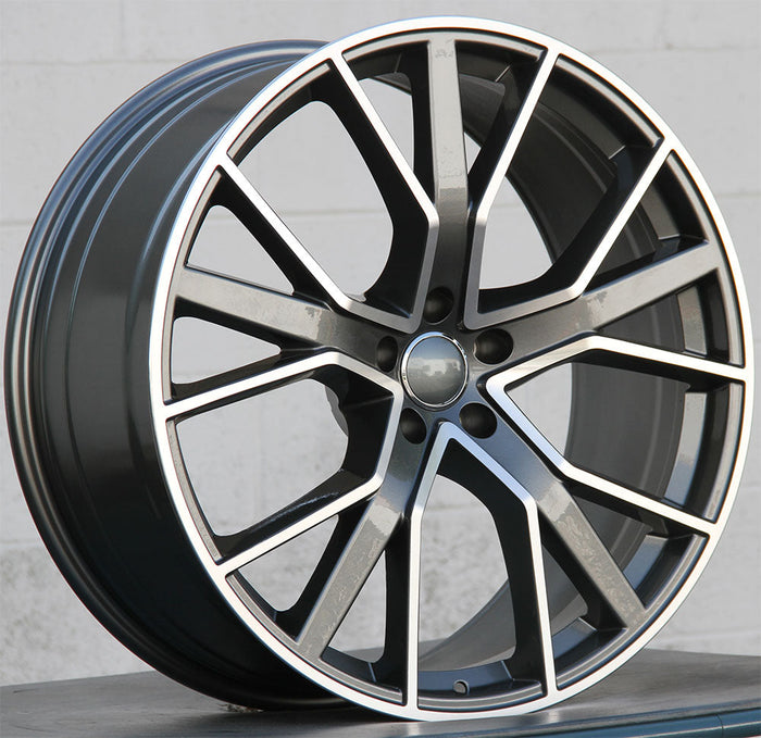 Audi Wheels 1332 19x8.5 5x112 Gunmetal Machined fit A3 S3 A4 S4 A5 S5 A6 Q3 Q5