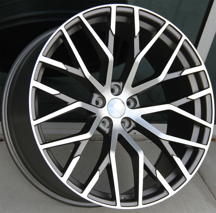 Audi Wheels 1349 22x9.5 5x112 Gunmetal Machined fit A7 A8 Q3 Q5 SQ5 Q7 Q8