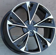 Audi Wheels 5671 20x9 5x112 Black Machined fit A4 S4 A5 S5 A6 S6 A7 A8 Q3 Q5 TT RS