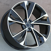 Audi Wheels 5671 22x9.5 5x112 Black Machined fit A6 S6 A7 A8 Q3 Q5 SQ5 Q7 Q8