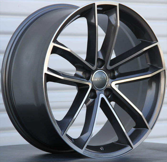 Audi Wheels 5597 20x9 5x112 Gunmetal Machined fit A4 S4 A5 S5 A6 S6 A7 A8 Q3 Q5 TT