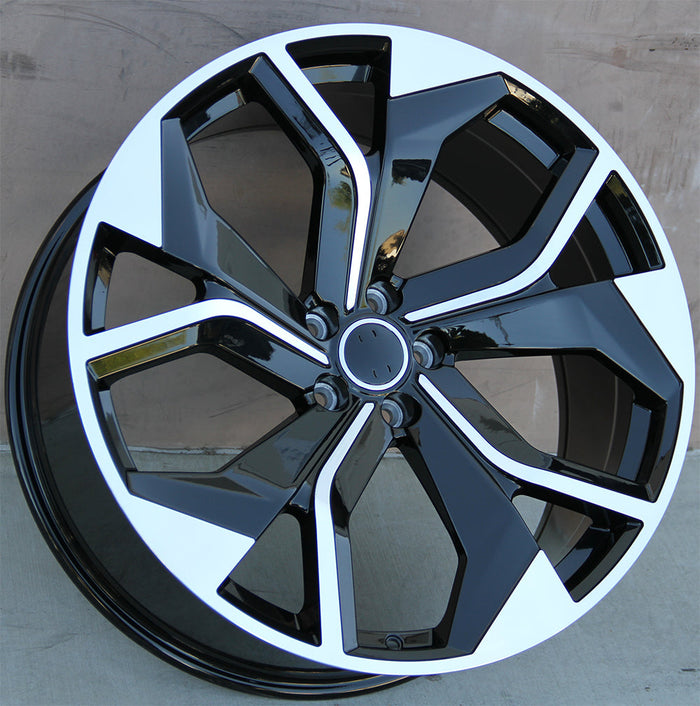 Audi Wheels 5673 21x9.5 5x112 Black Machined fit A5 S5 A6 S6 A7 A8 Q3 Q5 SQ5 Q7 Q8