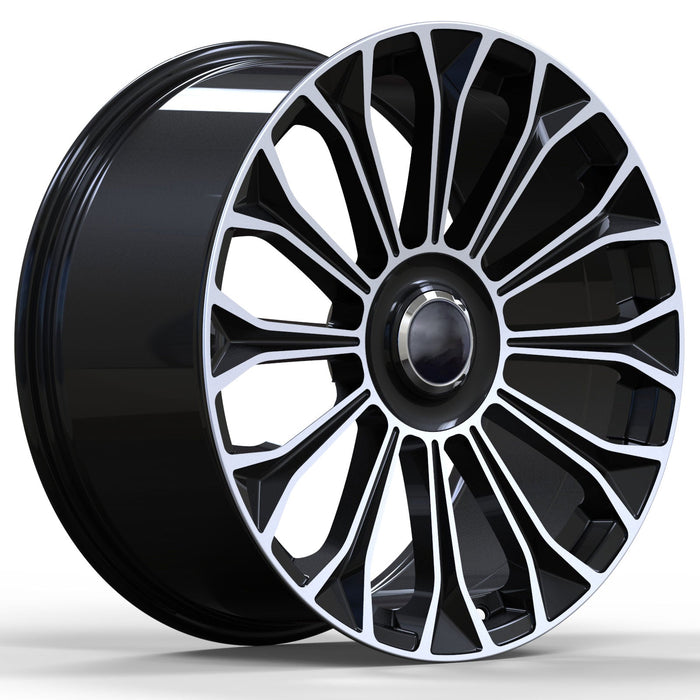 Mercedes Benz Wheels 830 20x8.5/20x9.5 5x112 Black Machined fit E CL CLK S SL Class 300 350 450 550 Floating Caps