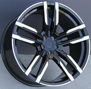 869 22x9.5 & 22x10.5 5x112 ET40 Black Machined fit BMW X5 X6 X5M X6M