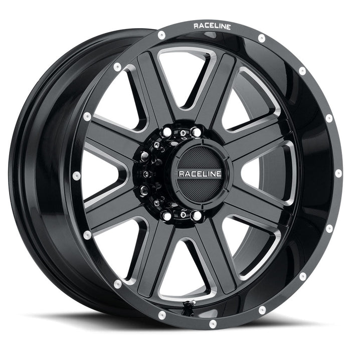 Raceline Wheels Hostage Black Machined Face