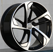 Audi Wheels 5617 19x8.5 5x112 Black Machined fit A4 Allroad A5 S5 A7 Q5 SQ5