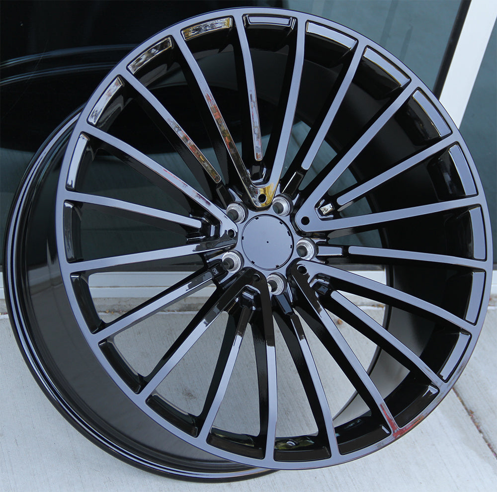 Mercedes Benz Wheels 2054 22x9/22x10.5 5x112 Gloss Black fit ML GL