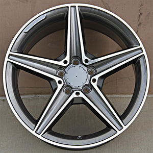 Mercedes Benz Wheels Mb09 18x8.5/18x9.5 5x112 Gunmetal Machined fit C E CL CLK SLK S Class 300 350 450 550