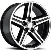 Chevy Wheels C1129 22x8.5 5x120.65 Black Machined fit Camaro Blazer Caprice Iroc Style