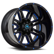 American Offroad Wheels A106 Black Milled Blue