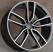 Mercedes Benz Wheels 5461 20x8.5/20x9.5 5x112 Gloss Black Machined fit E CL CLK SLK S SL Class 300 350 400 450 550