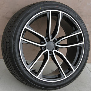 Mercedes Benz Wheels 5461 20x8.5/20x9.5 5x112 Gloss Black Machined fit E CL CLK SLK S SL Class 300 350 400 450 550