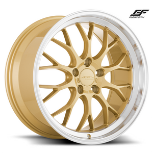 Ace Alloy Wheels AFF10 Gold With Machined Lip