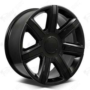 Cadillac Wheels F001 22x9 6x139.7 Matte Black W Gloss Black Insert fit Escalade All Platinum Style