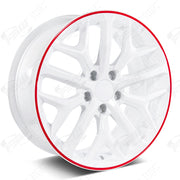 Honda Wheels F163 18x8 5x114.3 White Red Pin fit Civic Accord CR-V Breeze Clarity Avancier Si Style