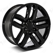 Chevy Wheels F217 18x8.5 6x139.7 Gloss Black fit Silverado Tahoe Suburban