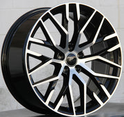 Audi Wheels 1349 19x8.5 5x112 Black Machined fit A3 S3 A4 S4 A5 S5 A6 Q3 Q5