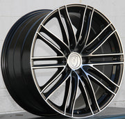 Porsche Wheels 1350 21x9.5 5x130 Black Machined fit Cayenne S GTS Turbo