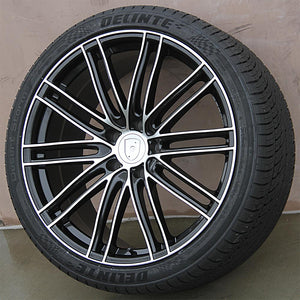 Porsche Wheels 1350 22x10/22x11 5x130 Black Machined fit Cayenne S GTS Turbo