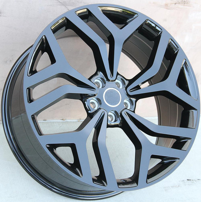 Land Rover Wheels 1602 22x9.5 5x120 Gloss Black fit Range Rover Sport SVR HSE Autobiography Discovery