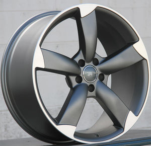 Audi Wheels 5328 17x7.5 5x112 Gunmetal Machined fit A3 S3 A4 S4 Rotor Style
