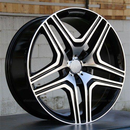 Mercedes Benz Wheels 5346 20x9.5 5x112 Black Machined fit ML GL Class 320 350 450 500 550