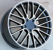 Porsche Wheels 5351 22x10/22x11.5 5x130 Black Machined fit Cayenne S GTS Turbo