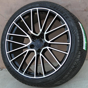 Porsche Wheels 5351 21x9.5 5x130 Black Machined fit Cayenne S GTS Turbo