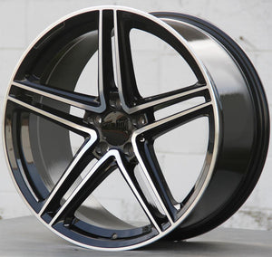 Mercedes Benz Wheels 5619 20x8.5/20x9.5 5x112 Black Machined fit E CL CLK SLK S SL Class 300 350 450 550
