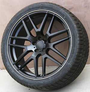 Mercedes Benz Wheels 7132 22x10 5x112 Matte Black Machined fit ML GL Class 320 350 450 500 550