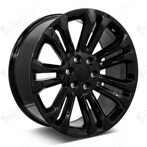 GMC Wheels RP08 22x9 6x139.7 Gloss Black fit Sierra 1500 Yukon