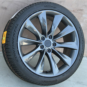 Tesla Wheels 1356 21x8.5/21x9 5x120 Dark Gunmetal fit Model S Turbine