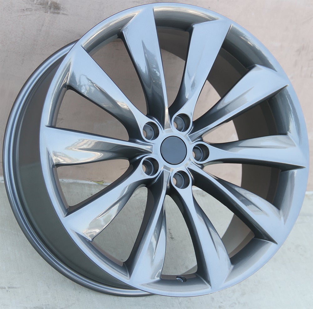 Tesla Wheels 1356 21x8.5/21x9 5x120 Dark Gunmetal fit Model S