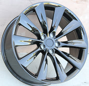 Tesla Wheels 1356 20x8.5 5x114.3 Gloss Black fit Model 3 Turbine